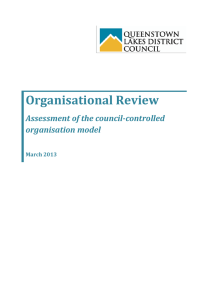 Organisational Review - Assessment of the council