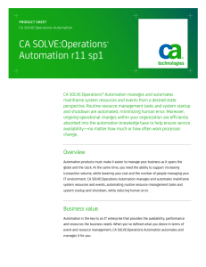 CA SOLVE:Operations Automation