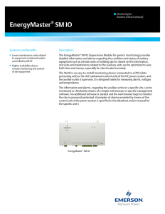 EnergyMaster® SM IO - Emerson Network Power