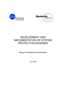 Development and Implementation of System Protection Schemes