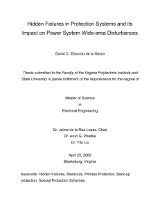 Hidden Failures in Protection Systems and its Impact on Power