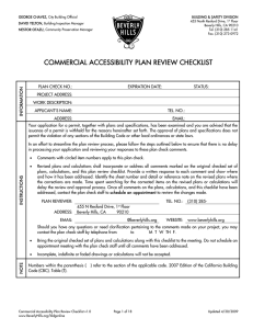 Commercial Accessibility Plan Review Checklist