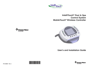 Pentair Intellitouch Mobile Touch Wireless Control Install