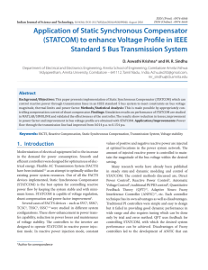 Application of Static Synchronous Compensator (STATCOM) to