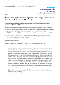 Textile-Based Electronic Components for Energy Applications