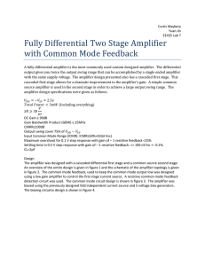 Lab 7: Fully Differential Two Stage Amplifier with Common Mode