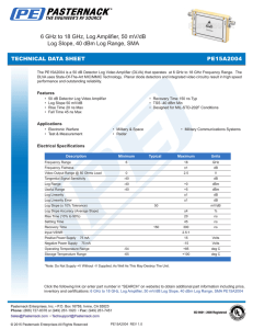 6 GHz to 18 GHz, Log Amplifier, 50 mV/dB Log Slope