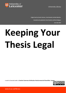 Keeping your Thesis Legal