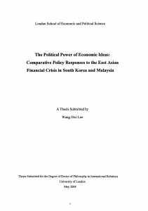 The Political Power of Economic Ideas: Comparative Policy