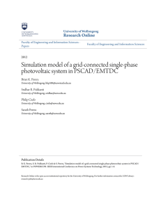 Simulation model of a grid-connected single