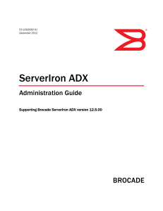 ServerIron ADX Administration Guide