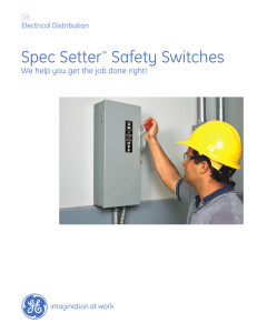 Safety Switch Brochure - GE Industrial Solutions