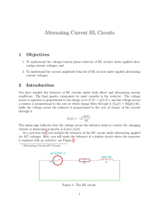 Alternating Current RL Circuits