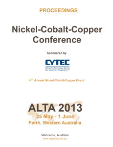 ALTA 2013 Nickel-Cobalt