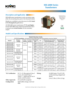 XEE-6000 Series Transformers