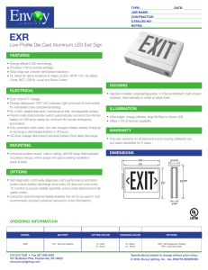 Low-Profile Die Cast Aluminum LED Exit Sign