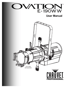 Ovation E-190WW User Manual Rev. 6