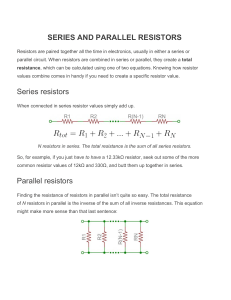 series and parallel resistors