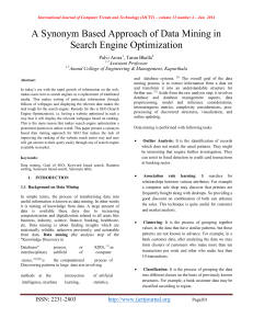 A Synonym Based Approach of Data Mining in Search