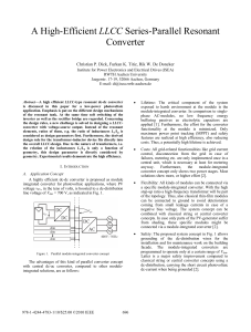 A High-Efficient LLCC Series-Parallel Resonant Converter