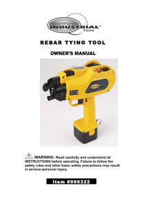 rebar tying tool owner`s manual