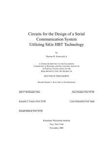 Circuits for the Design of a Serial Communication System Utilizing