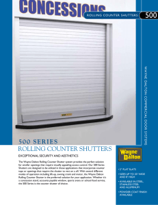 ROLLING COUNTER SHUTTERS 500 SERIES