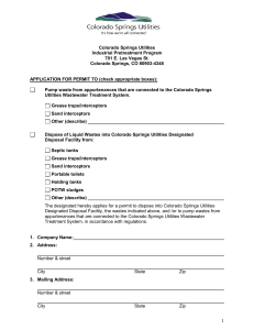 Permit application - Colorado Springs Utilities