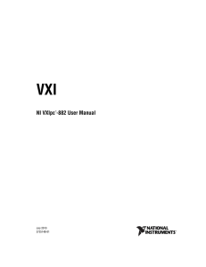 NI VXIpc-882 User Manual and Specifications