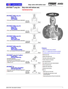 ARI-FABA Long Life - Stop valve with bellows seal, maintenance-free