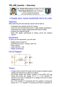 1Ph_HW_Inverter -- Overview 1-PHASE HALF WAVE INVERTER