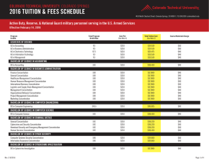 See Colorado Springs Military Tuition and Fees