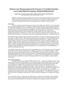 Return Loss Measurement in the Presence of Variable