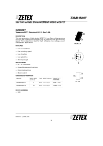 ZXM61N03F 30V N-channel enhancement mode MOSFET datasheet