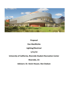 Proposal Dan MacRitchie Lighting/Electrical 1/11/13 University of
