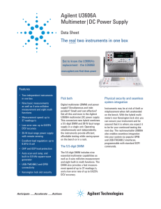 Agilent U3606A Multimeter|DC Power Supply