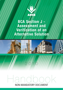 BCA Section J - Assessment and Verification of an Alternative Solution