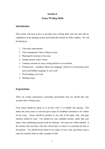 Section 6 Essay Writing Skills Introduction