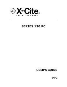 X-Cite 120 PC User`s Guide