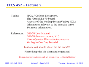 EECS 452 – Lecture 5