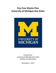 Five-Year Master Plan University of Michigan