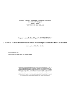 A Survey of Surface Mount Device Placement Machine Optimisation