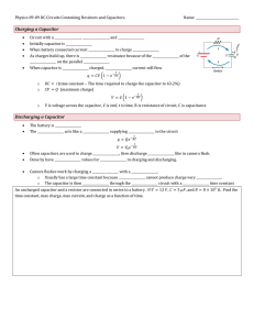 Physics 09-09 DC Circuits Containing Resistors and Capacitors