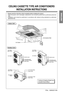 ceiling cassette type air conditioners installation instructions