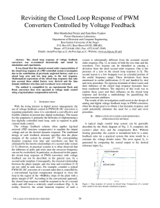 Revisiting the Closed Loop Response of PWM Converters