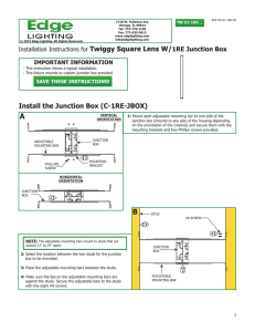 Install the Junction Box (C-1RE-JBOX)