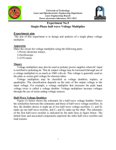 Experiment No.5 Single-Phase half wave Voltage Multiplier