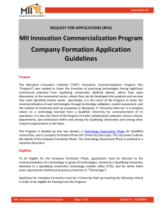 Company Formation Application Guidelines
