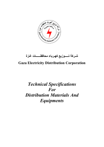 Technical Specifications For Distribution Materials And Equipments