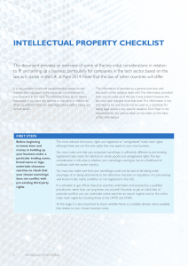 intellectual property checklist